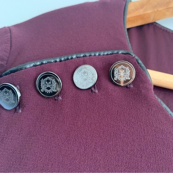 THE Kooples Crepe Viscose Shift Dress in Wine Color Size L - Picture 15 of 16